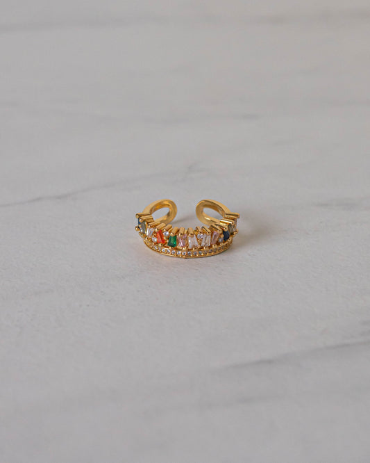 Colorful Baguette Stack Ring